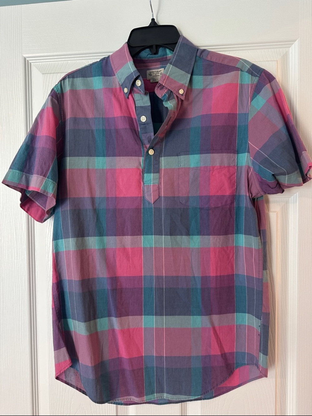 J. Crew summer plaid shirt